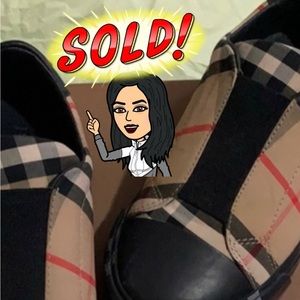 Kids Burberry Contrast Check Slip-on Sneakers